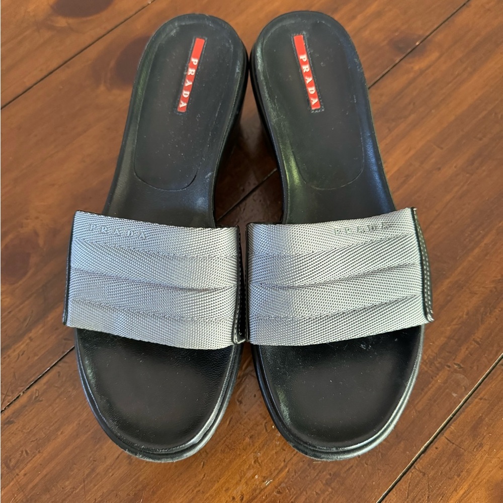 Prada clogs with heel